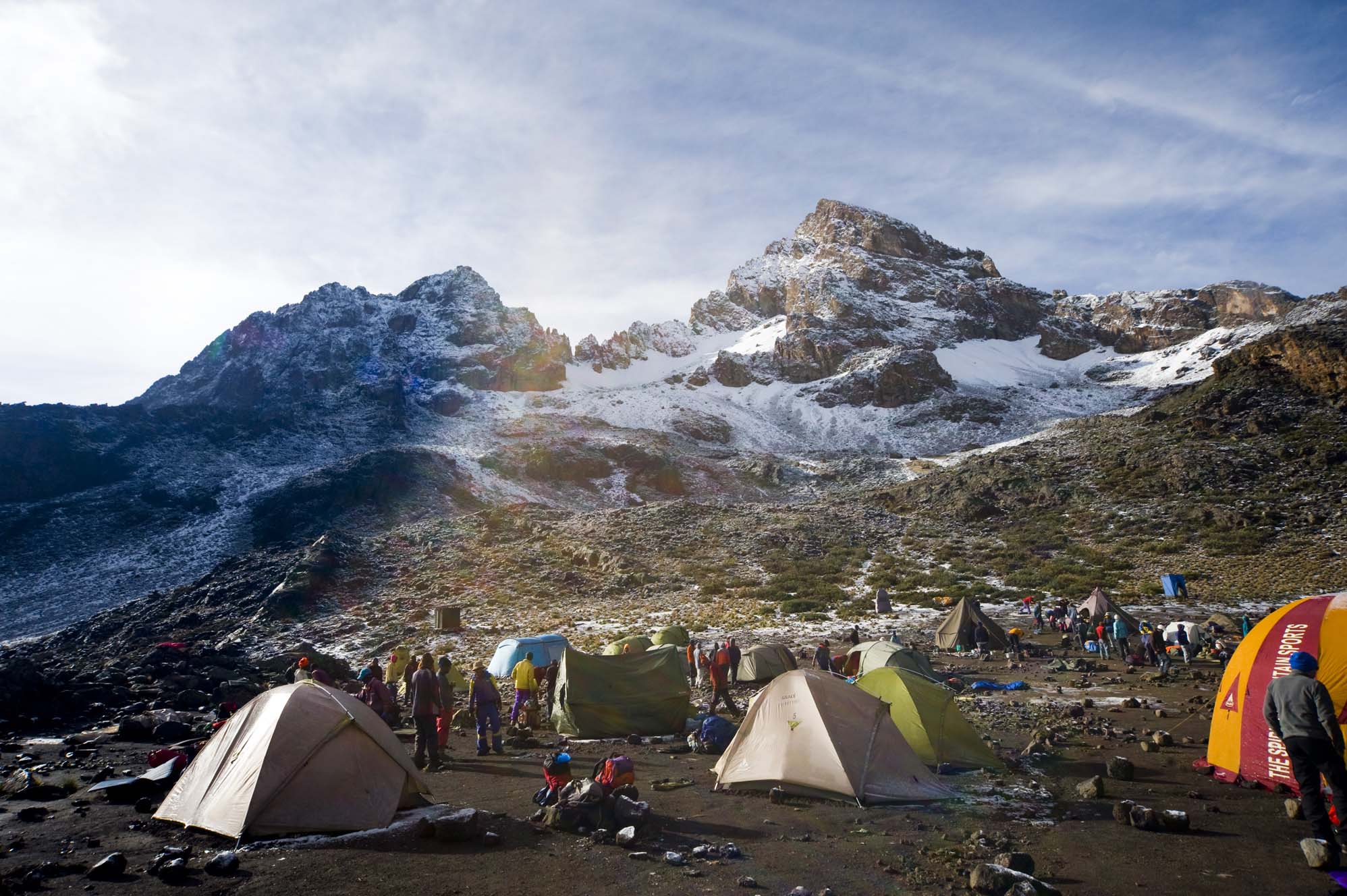 Camping gear and setup